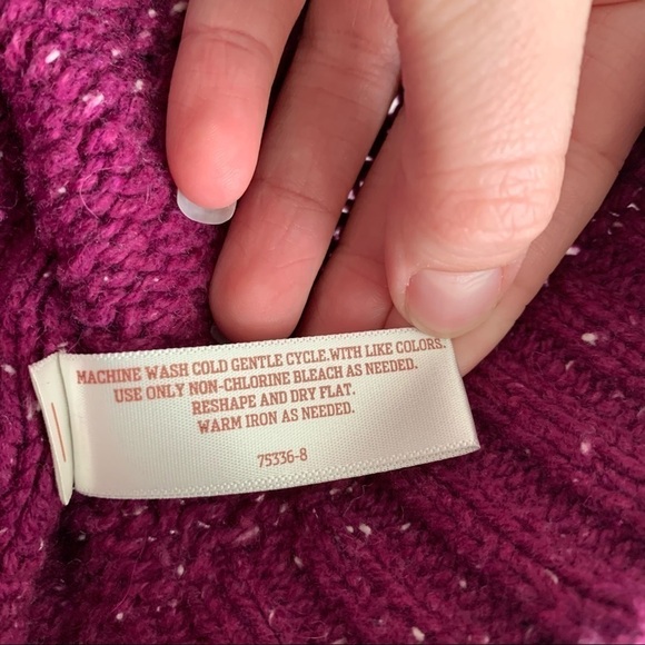 Arizona Jean Co Purple 3/4 Sleeve Round Neck Knit Sweater size Small - Picture 4 of 7